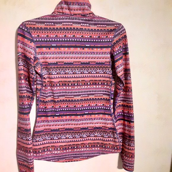 Nike Pro Women's Dri Fit Multi Tribal 1/2 Zip Pullover Top in Size S 685681-696 - Picture 3 of 6